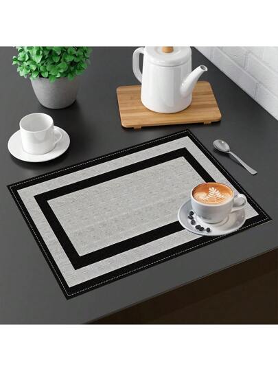 1 قطعة/4 قطع/ 6 قطع حصيرة طاولة كتان مطبوعة بطراز حديث بسيط، مناسبة لطاولة الطعام، ديكور طوال العام، حصائر طاولة قابلة للغسيل، ديكور المنزل، أدوات مائدة، المطبخ، الحفلات، هدية مثالية