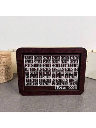 أثاث مكتبي صندوق خشبي للادخار والحماية، صندوق خشبي لجمع النقود، صندوق خشبي لحفظ النقود مزود بهدف لعد القطع المعدنية ، صندوق خشبي للقطع المعدنية مناسب للأولاد والبنات