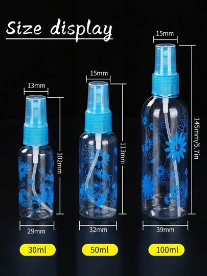 3 زجاجات رش ضباب ناعم جداً - شفافة ، خالية من البي في سي ، مناسبة لتصميم الشعر وسقي النباتات والتنظيف والعناية بالبشرة