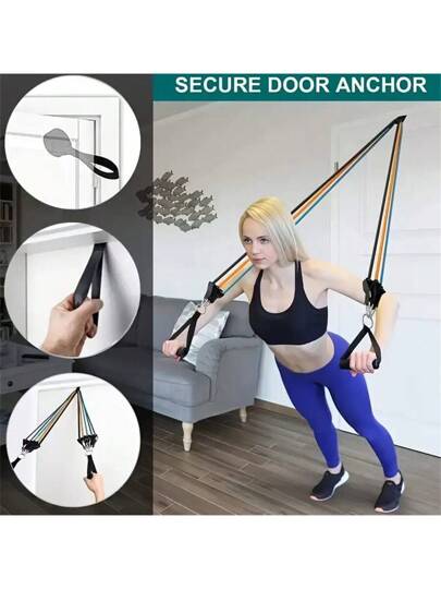 11 قطعة / مجموعة أشرطة مقاومة من TPE، أشرطة مقاومة للساقين والكاحلين، أشرطة رياضية، أشرطة لياقة بدنية، للجيم المنزلي، التمرين، اليوغا والبيلاتس