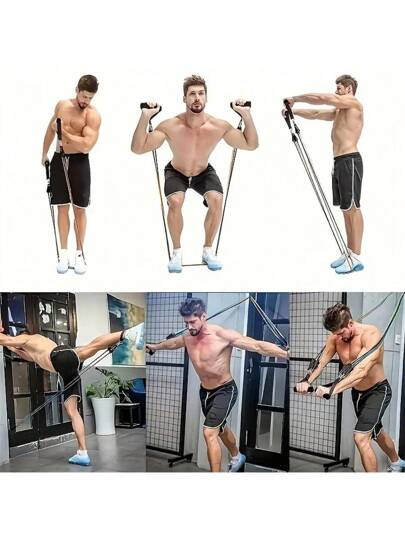 11 قطعة / مجموعة أشرطة مقاومة من TPE، أشرطة مقاومة للساقين والكاحلين، أشرطة رياضية، أشرطة لياقة بدنية، للجيم المنزلي، التمرين، اليوغا والبيلاتس