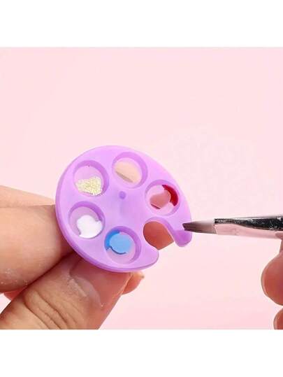 حلقة بيضوية لوحة الألوان ، لوحة ألوان صغيرة ، لوحة ألوان خاتم الأظافر ، لوحة ألوان طلاء الأظافر الصغيرة ، أداة لوحة الألوان المحمولة للرسم ، لوحة ألوان طلاء الأظافر ، حلقة إصبع بيضوية لوحة ألوان طلاء الأظافر ، أداة تجميل خفيفة الوزن ، لوحة ألوان...