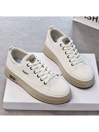 أحذية كاجوال كانفاس عصرية مطبوع عليها حروف، سميكة الوجه مرتفعة القاعدة، جلد ملون جامعي علوي رياضي للتزلج، أحذية شباب متميزة