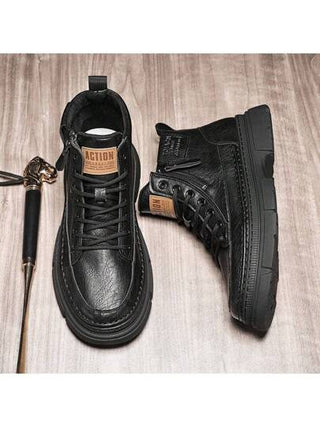 بوت جلدية عالية الأعلى للرجال ذات طراز جديد، بوت عمل يومية، بوت