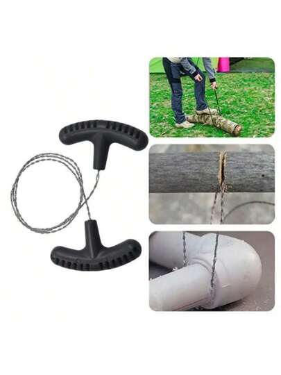 قطعة منشار جيب صغير خارجي من البولي بروبلين بمقبض، منشار سلك من الفولاذ المقاوم للصدأ ، أداة بقاء للتخييم