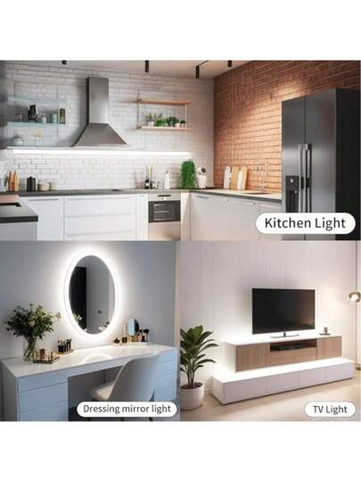 أشرطة إضاءة نيون LED تعمل بمنفذ USB 5 فولت أشرطة أضواء حبل نيون مرنة مقاومة للماء للاستخدام الداخلي والخارجي، خلفية أضواء للسرير والتلفاز والخزانات وما شابه / أبيض