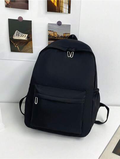 حقيبة ظهر طالب كبيرة السعة متعددة الاستخدامات بلون بسيط عائد للمدرسة