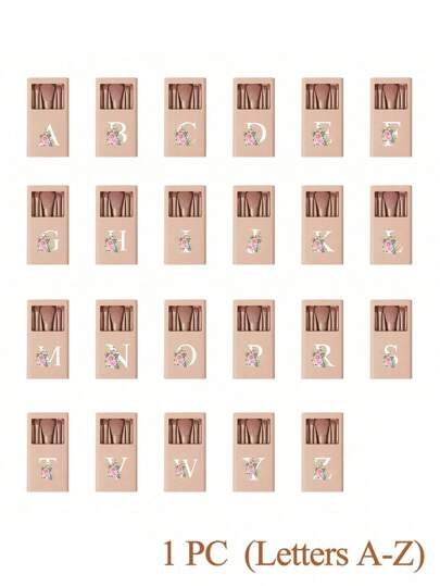 1 مجموعة من خمسة أطقم فرش مستحضرات التجميل المحمولة مع مرايا، بطبعات أزهار وأحرف من A إلى Z، مجموعات فرش مستحضرات التجميل في علب، فرش مستحضرات تجميل متعددة الوظائف مع علب مرايا، أقلام مستحضرات تجميل متعددة الوظائف صغيرة، فرش أساس المكياج، فرش ظلال...