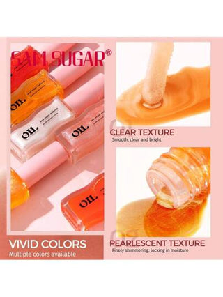 زيت شفاه العسل المثمر 6 ألوان، أحمر شفاه مرطب لفترة طويلة، مناسب للفتيات والنساء، عالي اللمعان، أحمر شفاه مرطب وممتلئ