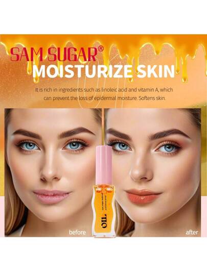 زيت شفاه العسل المثمر 6 ألوان، أحمر شفاه مرطب لفترة طويلة، مناسب للفتيات والنساء، عالي اللمعان، أحمر شفاه مرطب وممتلئ