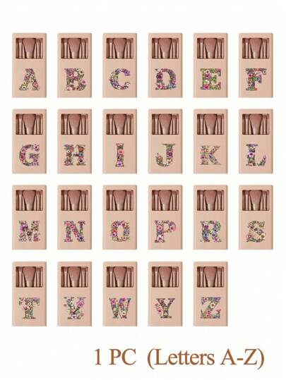 5 قطع / مجموعة طقم فرش مستحضرات تجميل محمولة مع مرايا، طباعة بنمط زهري رجعي وأحرف A-Z ، مجموعات فرش تجميل مغلفة ، فرش تجميل متعددة الوظائف مع صناديق مرايا ، أقلام تجميل صغيرة متعددة الوظائف ، فرش أساس المكياج ، فرش ظلال العيون ، أدوات جمال للمبتدئين...