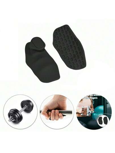 حماية اليدين المطاطية المضادة للانزلاق لرفع الأثقال - قبضات ملائمة للرفعات الأرضية - قفازات حماية كفي مطاطية إرجونومية لرفع الأثقال، الشد العكسي، الدمبل، التمرينات الرياضية في الجيم للرجال والنساء - وسائد قبضات الجيم المطاطية الإرجونومية لحماية راحة اليد