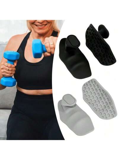 حماية اليدين المطاطية المضادة للانزلاق لرفع الأثقال - قبضات ملائمة للرفعات الأرضية - قفازات حماية كفي مطاطية إرجونومية لرفع الأثقال، الشد العكسي، الدمبل، التمرينات الرياضية في الجيم للرجال والنساء - وسائد قبضات الجيم المطاطية الإرجونومية لحماية راحة اليد