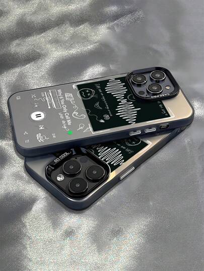 غطاء هاتف واقي حافل بعناصر البرامج الموسيقية، بتصميم عصري أنيق، تغطية هاتف مطفأة خالية من الخدش، هدية إبداعية للأطفال، متوافق مع أجهزة 7/8/X/XS/XR/ 11/12/13/14/15/16 Pro Max، Infinix، Honor، X50i، Vivo، Redmi، OPPO، Realme