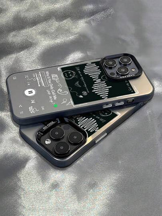 غطاء هاتف واقي حافل بعناصر البرامج الموسيقية، بتصميم عصري أنيق، تغطية هاتف مطفأة خالية من الخدش، هدية إبداعية للأطفال، متوافق مع أجهزة 7/8/X/XS/XR/ 11/12/13/14/15/16 Pro Max، Infinix، Honor، X50i، Vivo، Redmi، OPPO، Realme