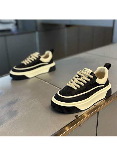 أحذية رياضية كاجوال عصرية ملونة للرجال، مريحة للربيع والصيف، تزيد الارتفاع، متعددة الاستخدامات