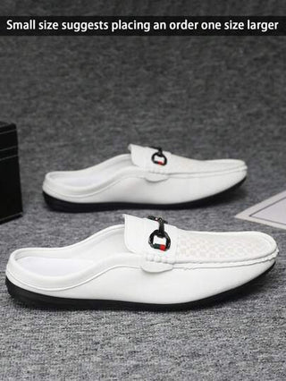 حذاء لوفر جلد ناعم للرجال, سهل الارتداء, بتصميم المتمركز (سبورت)