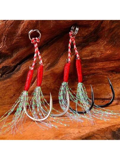 20 قطعة/ الحزمة من أجنحة المرابط عالية الكربون المزودة بشرك وضلع لصيد السمك بأسلوب السحب البطيء، ملحقات الصيد تحت الماء