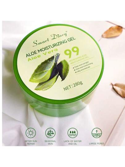 1 قطعة جيل الصبار، يقوم بإصلاح البشرة بعد التعرض للشمس، إزالة حب الشباب العميق، مرطب ومغذي، مريح وملطف، يشد البشرة، يحسن مرونتها، مناسب لجميع أنواع البشرة، يجعل البشرة تبدو شابة ومشرقة