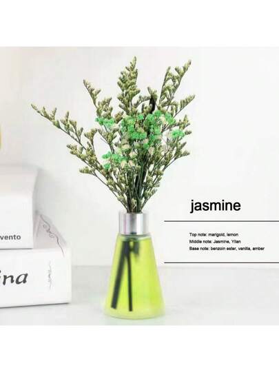 قطعة واحدة من معطر الهواء العطري الغير مشتعل للغرفة أو الحمام، بحجم 50 مل من الزيوت العطرية للعطور والأروماثيرابي، مزين بتصميم عشوائي مع حبل إكسسوارات