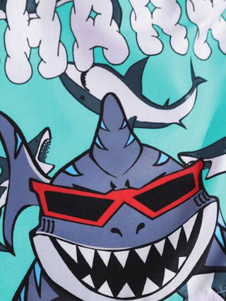 Manfinity KASUA شورتات شاطئ كاجوال مطبوعة للرجال