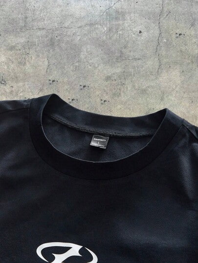 AXEPEAK تي شيرت رجالي متعدد الحجم بأكمام قصيرة وياقة مستديرة مفوت اللون، ملابس الشارع الجاهزة