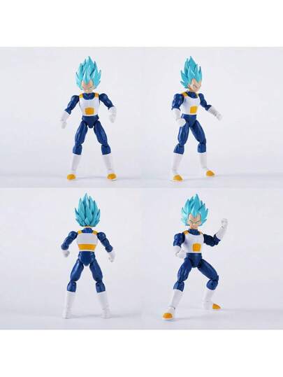 أثاث مكتبي TOEI ANIMATION قطعة واحدة من الدمية المتحركة المرخصة رسميًا لشخصية فيجيتا سوبر سايان - تمثال لعبة باللون الأزرق، مثالي لديكور المنزل وهدايا أعياد الميلاد للمعجبين والمجمّعين