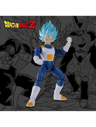 أثاث مكتبي TOEI ANIMATION قطعة واحدة من الدمية المتحركة المرخصة رسميًا لشخصية فيجيتا سوبر سايان - تمثال لعبة باللون الأزرق، مثالي لديكور المنزل وهدايا أعياد الميلاد للمعجبين والمجمّعين