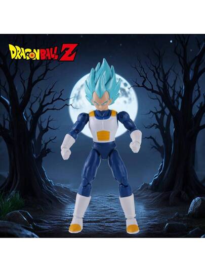 أثاث مكتبي TOEI ANIMATION قطعة واحدة من الدمية المتحركة المرخصة رسميًا لشخصية فيجيتا سوبر سايان - تمثال لعبة باللون الأزرق، مثالي لديكور المنزل وهدايا أعياد الميلاد للمعجبين والمجمّعين