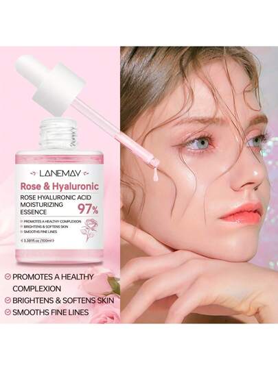 SUMIFANG أساس الوردة وحمض الهيالورونيك - مرطّب وجه طبيعي بنسبة 97% خال من العطور، يهدّئ الجلد الجاف والخشن ذو اللون البيج الفاتح ، يحسّن لون البيج الفاتح والنسيج، غير مسدد للمسام، خالٍ من البارابين، لكلّ أنواع لون البيج الفاتح اليومية