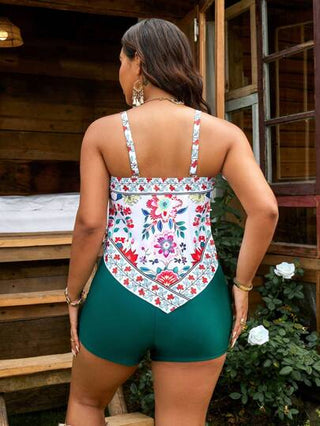 Swim Lushoire ملابس علوية سباحة منقوط بألوان ملائمة للمواصفات الكبيرة