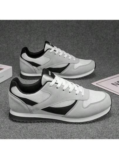 WANWEISI أحذية رجالي جديدة، تنفس ولا انزلاق ، كاجوال أنيقة ، خفيفة الوزن ، قاع ناعم ، للجري والسفر ، مضادة للانزلاق ، أحذية رياضية مسطحة متعددة الأغراض ، للاستخدام الخارجي