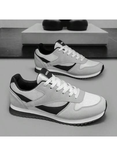 WANWEISI أحذية رجالي جديدة، تنفس ولا انزلاق ، كاجوال أنيقة ، خفيفة الوزن ، قاع ناعم ، للجري والسفر ، مضادة للانزلاق ، أحذية رياضية مسطحة متعددة الأغراض ، للاستخدام الخارجي