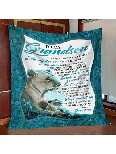 1 قطعة بطانية من الفلانيل الناعمة هدية للجد والحفيد - رمية دافئة وناعمة للأريكة والسرير والمكتب والتخييم، هدية عطلة