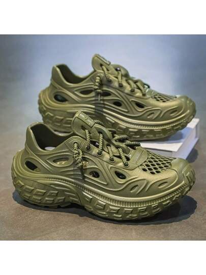 صنادل شاطئية كاجوال متعددة الاستخدامات للرجال، موديل صيف 2025 مانعة للانزلاق مع قاعدة ناعمة مريحة سهلة الارتداء وذات فتحات