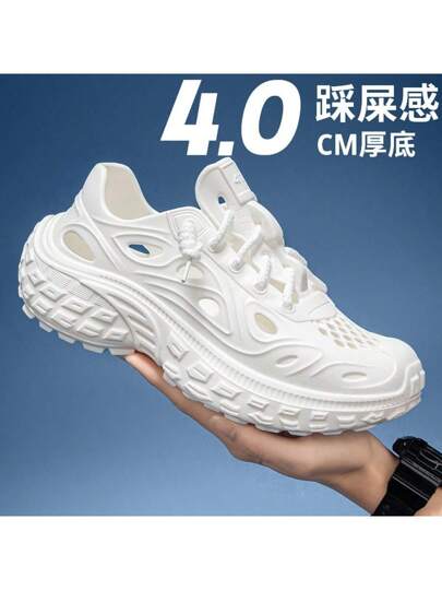 صنادل شاطئية للرجال، موديل صيف 2025 الجديد، مضاد للإنزلاق، تصميم قاعدة طرية، قابل للإرتداء بدون ربط، تهوية عالية، أحذية كاجول