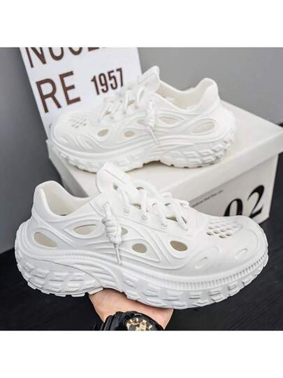 صنادل شاطئية للرجال، موديل صيف 2025 الجديد، مضاد للإنزلاق، تصميم قاعدة طرية، قابل للإرتداء بدون ربط، تهوية عالية، أحذية كاجول