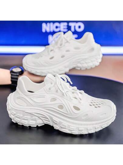 صنادل شاطئية للرجال، موديل صيف 2025 الجديد، مضاد للإنزلاق، تصميم قاعدة طرية، قابل للإرتداء بدون ربط، تهوية عالية، أحذية كاجول