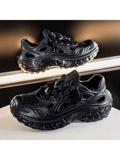 صنادل شاطئية متعددة الاستخدامات للرجال، موديل صيف 2025 جديد، غير انزلاقية وذات قاع ناعم للارتداء الخارجي، تصميم منفذ للتهوية