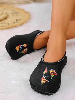 خفاف منزليين للزوجين مبطنين حراريًا، مضادة للانزلاق للاستخدام الداخلي في اليوجا والرقص والتدريب الشامل ، ناعمة وخفيفة الوزن