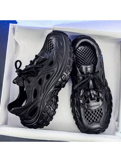 صنادل رياضية للخارج عصرية سميكة الحاطية للرجال ، أحذية شاطئ للأزواج مضادة للانزلاق ومنفذة للهواء، صيفية