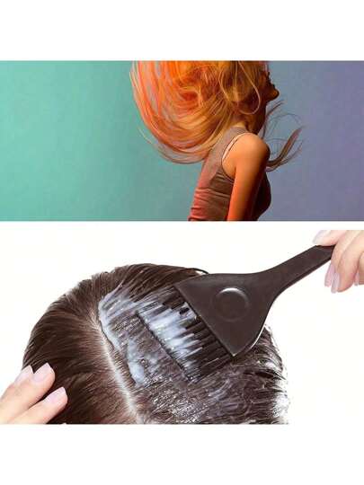 طقم صبغ الشعر 7 قطع - طقم فرشاة الصبغة ووعاء الصبغة، قفازات صبغ الشعر، أعواد صبغ الشعر، أدوات صبغ الشعر باليد للرجال والنساء