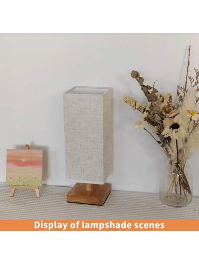 قطعة واحدة غطاء مصباح مكتب مربع من القماش، إكسسوارات إضاءة لديكور المنزل والفندق والغرفة، غطاء مصباح معلق، غطاء مصباح طاولة، غطاء مصباح الحائط، القطر: 4.1 بوصة * 4.1 بوصة * 9.4 بوصة