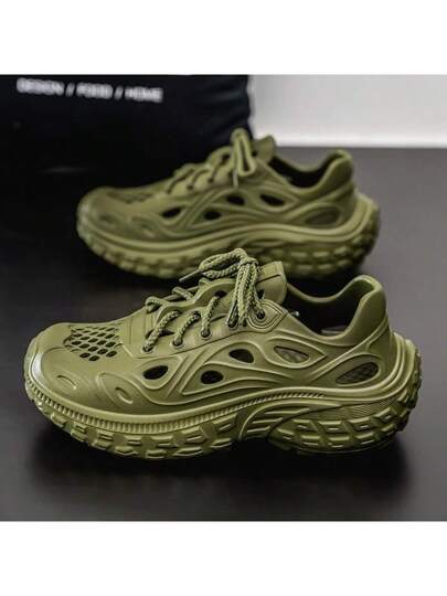 صنادل رياضية للرجال، أحذية صيفية سميكة الوحدة للاستخدام اليومي بنعل سميك، مقاومة للانزلاق وقابلة للتهوية ومقاومة للبلى، أحذية مفتوحة للزوجين للشاطئ