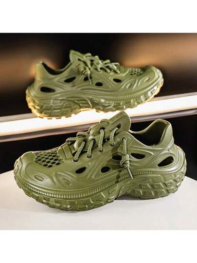 صنادل رياضية للرجال، أحذية صيفية سميكة الوحدة للاستخدام اليومي بنعل سميك، مقاومة للانزلاق وقابلة للتهوية ومقاومة للبلى، أحذية مفتوحة للزوجين للشاطئ