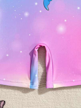 بدلة سباحة بدون أكمام بطبعة حورية البحر للفتيات