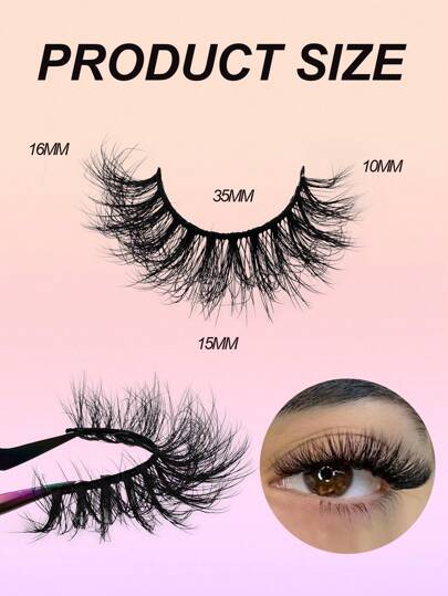 7 أزواج من الرموش الصناعية الناعمة من الحرير الرفيع بشكل عيون القطة ذات قوس D ورموش خفيفة طويلة بتأثير تجسيمي 8D