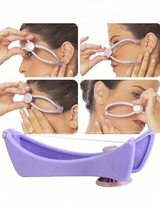 قطعة واحدة من أداة إزالة الشعر اليدوية من الوجه، مناسبة لإزالة شعر الوجه للنساء، إزالة الشعر بدون ألم - مثالية للخدود والحواجب والمناطق الأخرى، أداة تجميل محمولة DIY للنساء، غير مقاومة للماء، نسبة حساسية منخفضة، لاستخدام الوجه