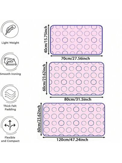 قطعة واحدة من وسادة الكي، وسادة الكي المحمولة للسفر، لوح كي قابل للطي، وسادة الكي للمكتب، وسادة الكي للسفر للاستخدام على المنضدة والسرير أثناء البخار، للأعمال والسفر