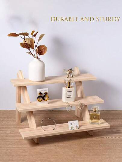 أثاث مكتبي رف سلم خشبي طبيعي، قابل للتجميع بحرية، متحرك، رف تخزين بسيط وإبداعي، مناسب للمنزل والمكتب وتنظيم المكتب المكتبي، حامل متعدد الأغراض